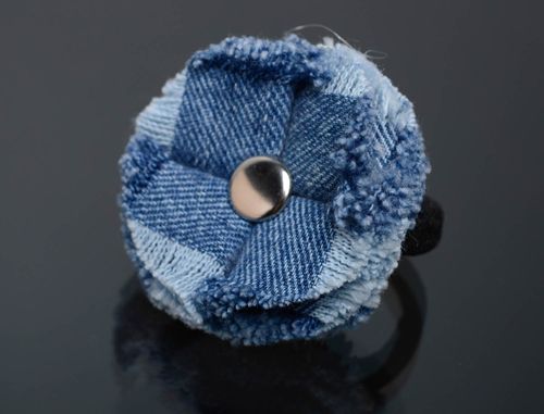 Denim scrunchy for kids - MADEheart.com