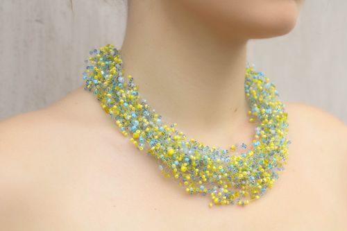 Colar de miçangas chinesas feito à mão acessórios de mulher artesanais - MADEheart.com