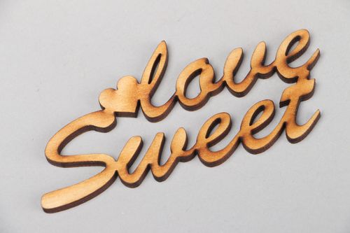 Beautiful plywood craft blank Sweet Love - MADEheart.com