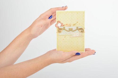 Handmade unusual postcard stylish collection postcard birthday cute postcard - MADEheart.com