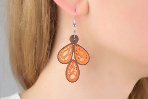 Pendientes de papel con ornamento - MADEheart.com
