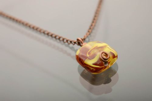 Pendant with lampwork bead - MADEheart.com