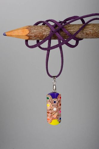 Handmade pendant necklace wood jewelry designer necklace fashion accessories - MADEheart.com