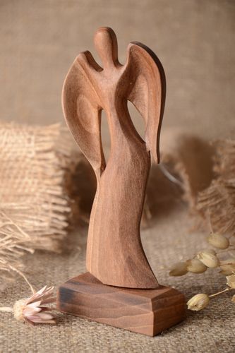 Handmade wooden statuette table decor wooden figurine housewarming present - MADEheart.com
