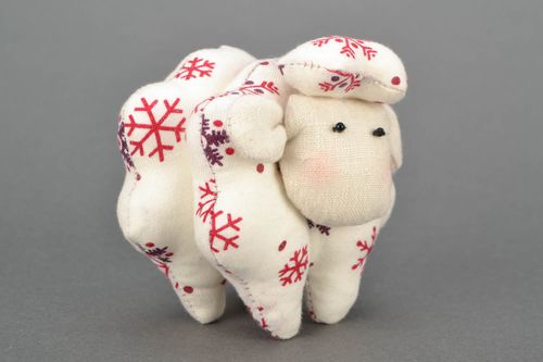 Homemade soft toy Winter Lamb - MADEheart.com