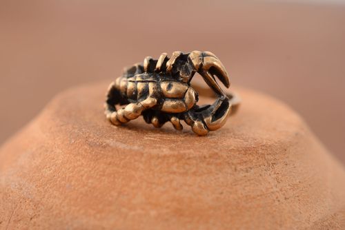 Bronze ring Scorpio - MADEheart.com
