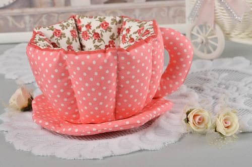 Tazza in stoffa fatta a mano tazza portatutto morbida decorazione d’interni - MADEheart.com