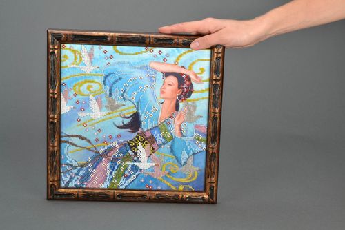 Tableau Rêve en perles fait à la main - MADEheart.com