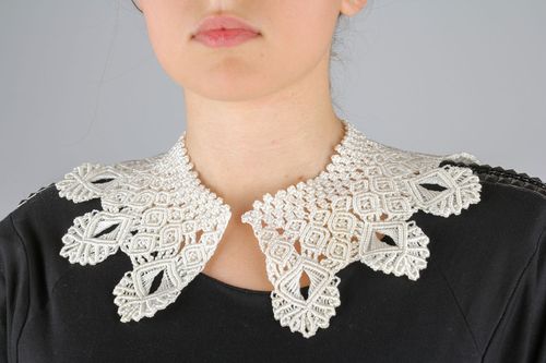 White woven collar - MADEheart.com