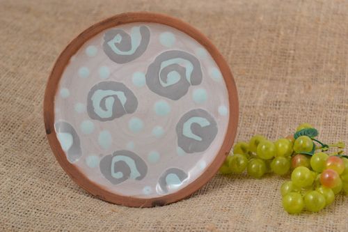 Dekoration für Küche handgemacht Keramik Geschirr interessant Flache Teller - MADEheart.com