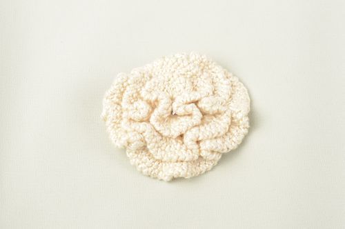 Handmade crocheted cute flower designer blank for creativity unusual fittings - MADEheart.com