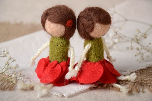 Handmade Puppen Set Designer Spielzeuge Geschenk für Frau 2 Stück für Dekor - MADEheart.com