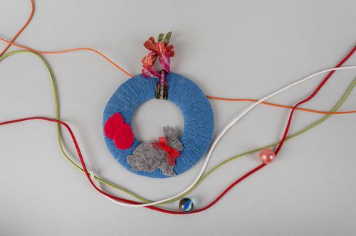 Suspension décorative fait main Tableau en papier Décoration de Pâques lapin - MADEheart.com