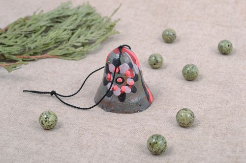 Campanello dautore in ceramica fatto a mano dipinto con i colori acrilici - MADEheart.com