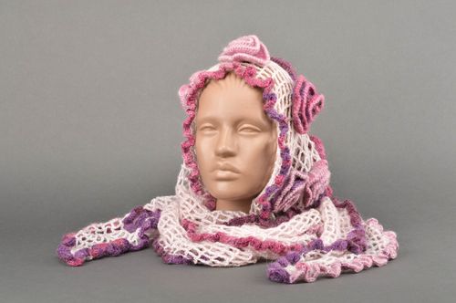 Sciarpa di lana fatta a mano accessorio caldo da donna in colori vivaci - MADEheart.com