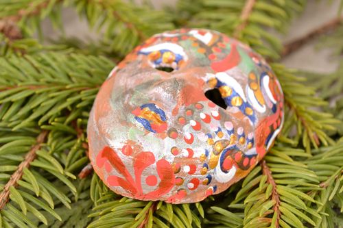 Maschera in argilla fatta a mano elemento decorativo dautore originale - MADEheart.com