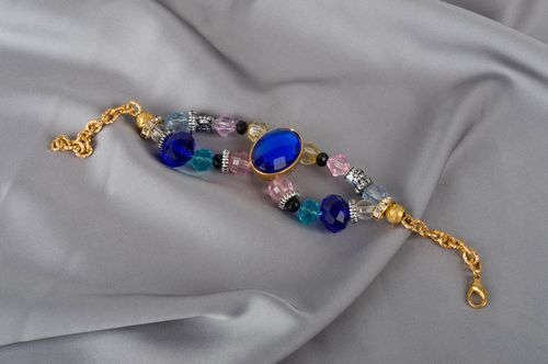 Handmade plastic crystal bracelet designer bracelet with beads gifts for her - MADEheart.com