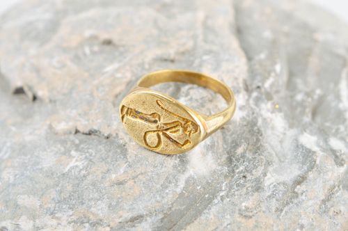 Beautiful handmade brass ring metal craft handmade accessories for girls - MADEheart.com