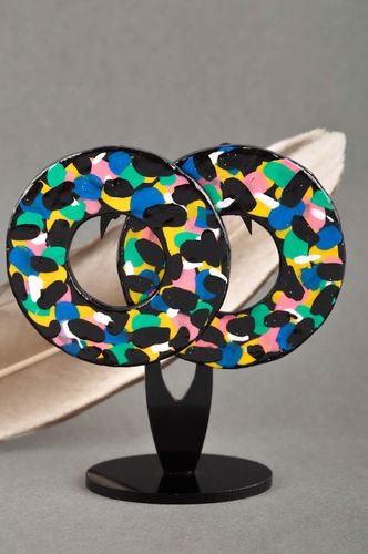 Ohrringe Stecker handgefertigt Damen Ohrringe Juwelier Modeschmuck rund - MADEheart.com