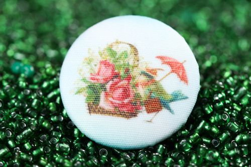 Botón de plástico artesanal regalo original para mujer accesorio de moda - MADEheart.com