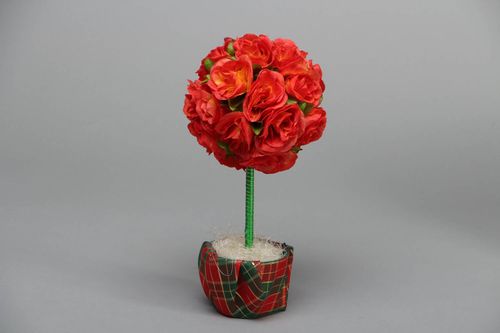 Оринальный топиарий дерево счастья с розами - MADEheart.com