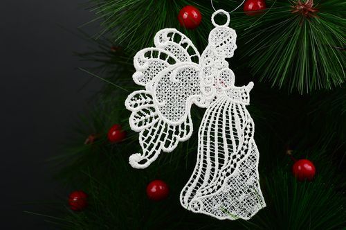 Openwork Christmas toys handmade Christmas angel home decor decorative use only - MADEheart.com