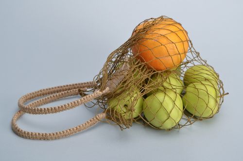 Borsa a rete per la spesa fatta a mano reticella per spesa prodotto originale - MADEheart.com