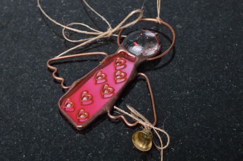 Pendente d arredo in vetro fatto a mano decorazioni di casa di vetrata - MADEheart.com