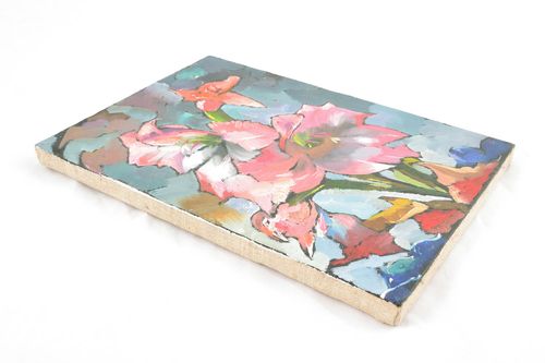 Handmade wall painting Beautiful Flowers - MADEheart.com