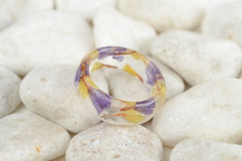 Handmade ring designer ring unusual accessory gift for women epoxy jewelry - MADEheart.com