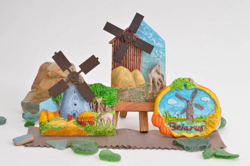 Handmade fridge magnet 3 pieces kitchen design small gifts decorative use only - MADEheart.com