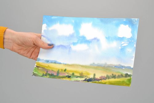 Handmade watercolor painting - MADEheart.com