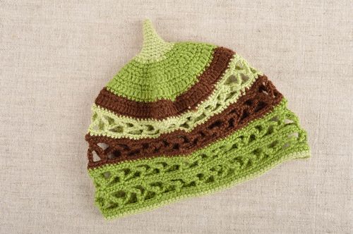 Handmade openwork hat crocheted hats for women winter accessories for women - MADEheart.com