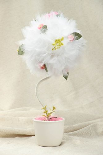 White handmade fatin topiary - MADEheart.com