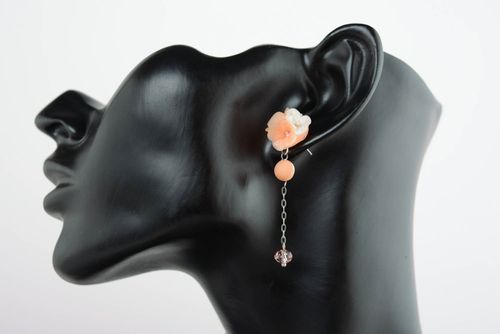 Plastic cuff earrings Crystal - MADEheart.com