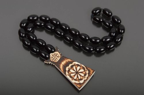 Handmade rosary bone rosary designer accessory unusual gift accessory for men - MADEheart.com
