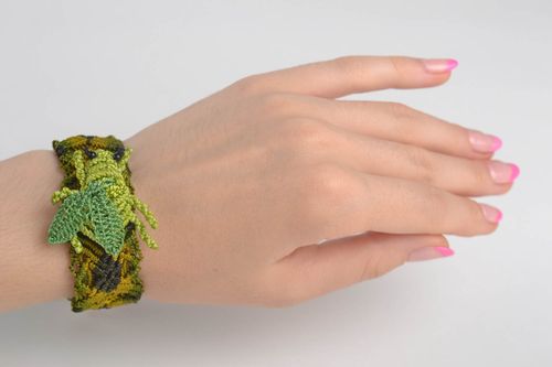 Handmade bracelet designer bracelet unusual pendant macrame jewelry gift ideas - MADEheart.com