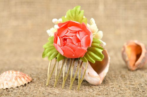 Peineta con flores infantil adorno para el pelo accesorio para peinado artesanal - MADEheart.com