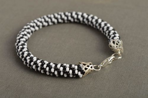 Handmade designer unusual bracelet elegant wrist bracelet beaded cord bracelet - MADEheart.com
