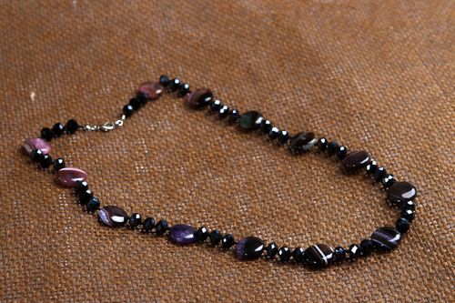 Bead necklace handmade gemstone jewelry beaded jewelry fashion accessories - MADEheart.com