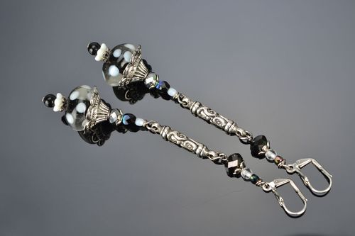 Boucles doreilles en verre lampwork faites main - MADEheart.com