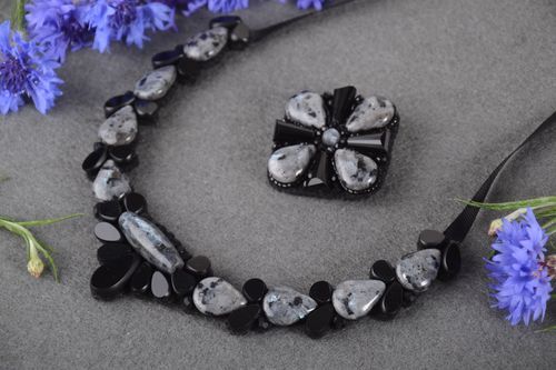 Juego de bisutería artesanal accesorios para mujer elegantes regalo original - MADEheart.com