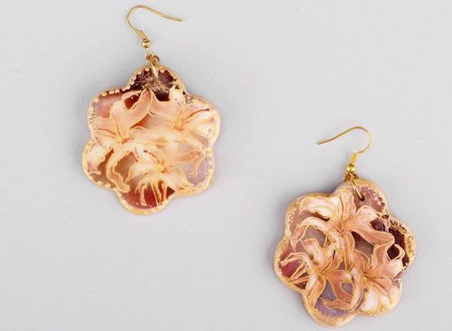 Earrings Lilies - MADEheart.com