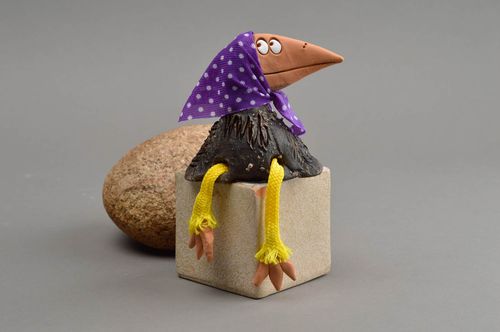 Handmade ceramic interior figurine for home decor clay statuette decorating idea - MADEheart.com