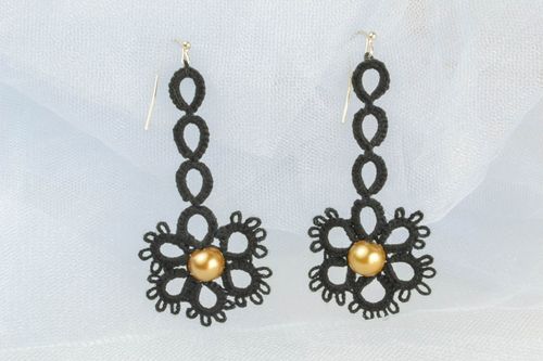 Pendientes de frivolité - MADEheart.com