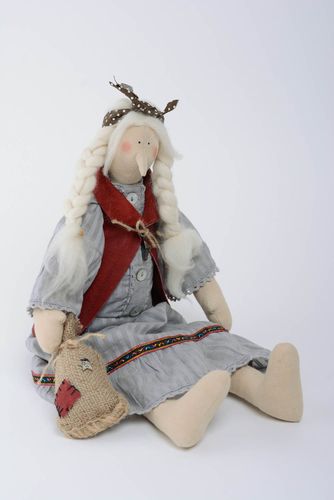 Künstlerische Textil Puppe für Haus Dekor aus Baumwolle und Wolle von Handarbeit - MADEheart.com