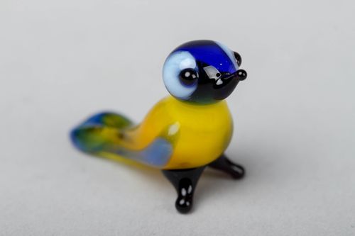 Figurine en verre au chalumeau faite main Oiseau - MADEheart.com