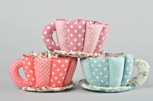 Tazze in stoffa fatte a mano tazze portatutto morbida decorazione d’interni - MADEheart.com