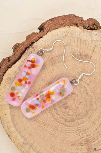 Unusual handmade glass earrings artisan jewelry designs fashion accessories - MADEheart.com