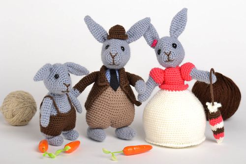 Peluches de animales hechos a mano juguetes tejidos regalos originales  - MADEheart.com